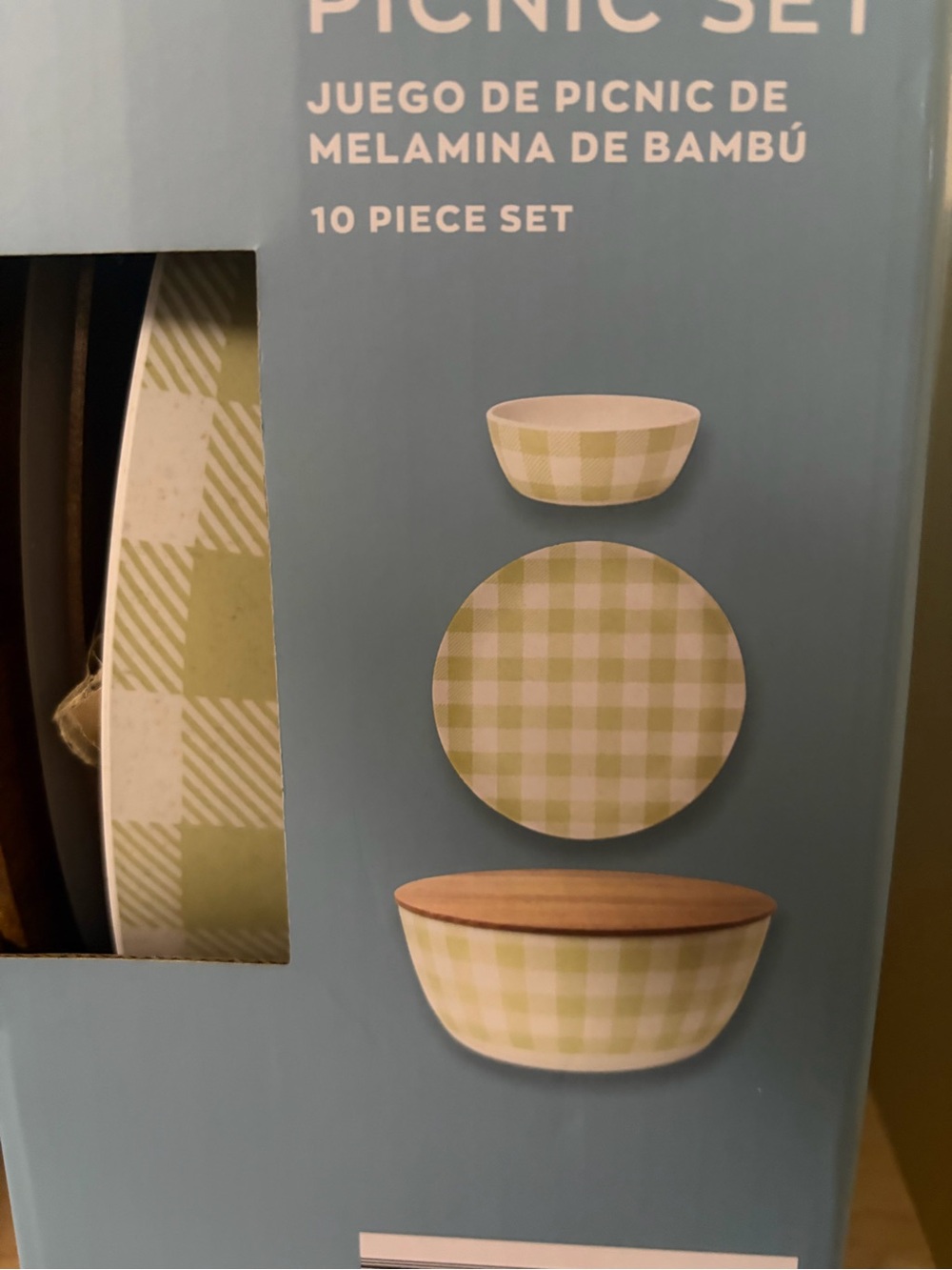 Croton Green Gingham Picnic Set